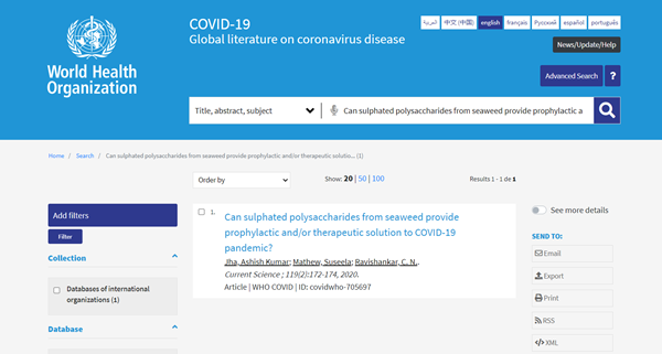 COVID-19 Global literature on coronavirus disease