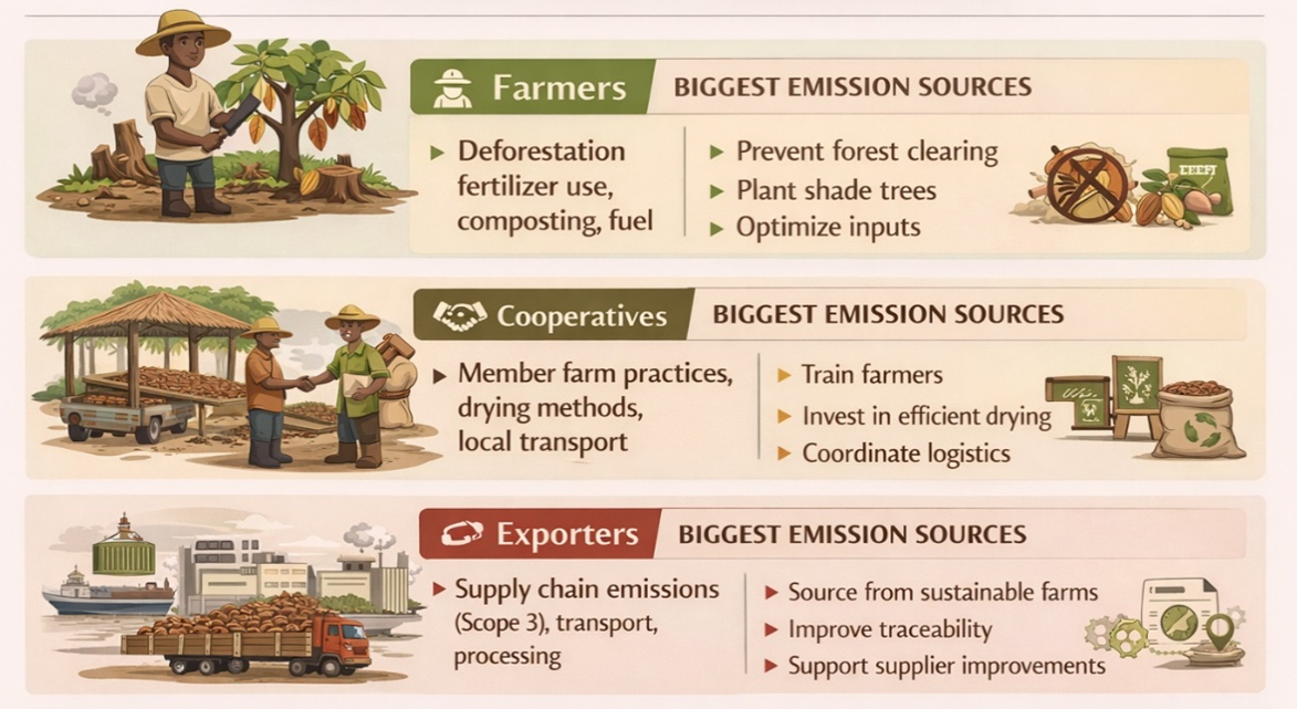 Figure 2 - Where to focus to reduce the carbon footprint