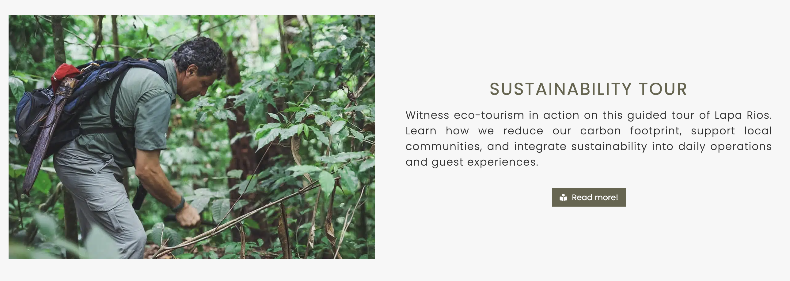 Lapa Rios Lodge, Sustainability Tour