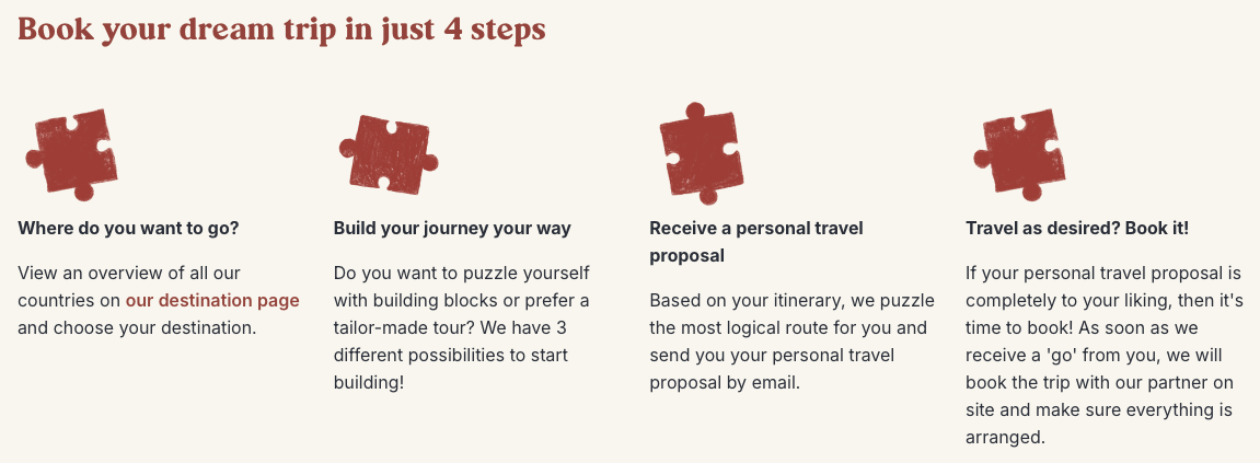  Building a trip with Riksja Travel