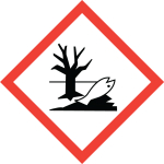 Hazard sign dead fish and tree