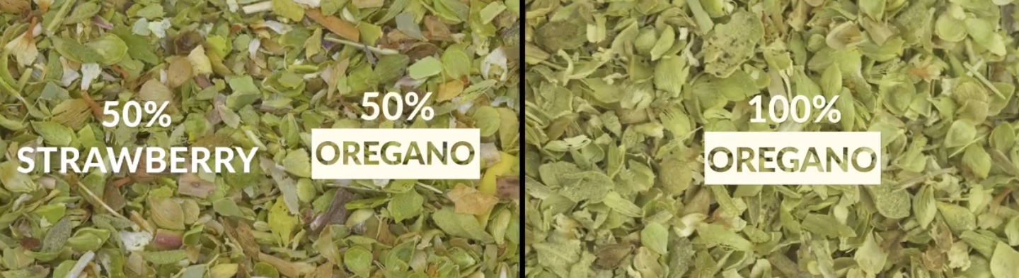 mixed and real oregano