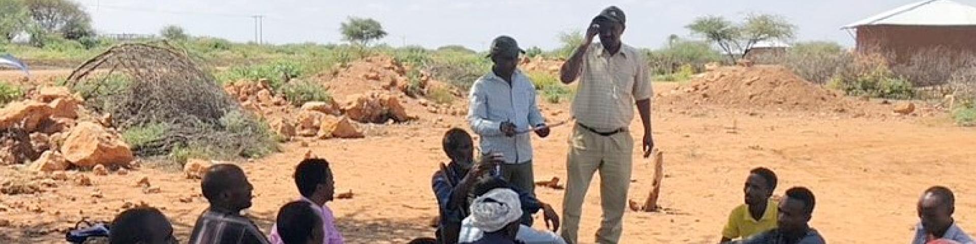 Photo by ProFound of a meeting with a group of gum collectors in Ethiopia