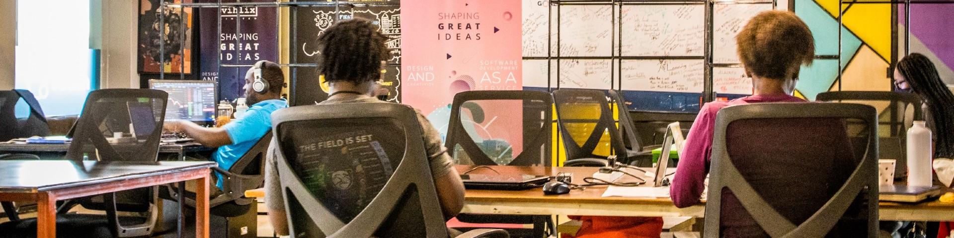 developers at work in a flex-workspace