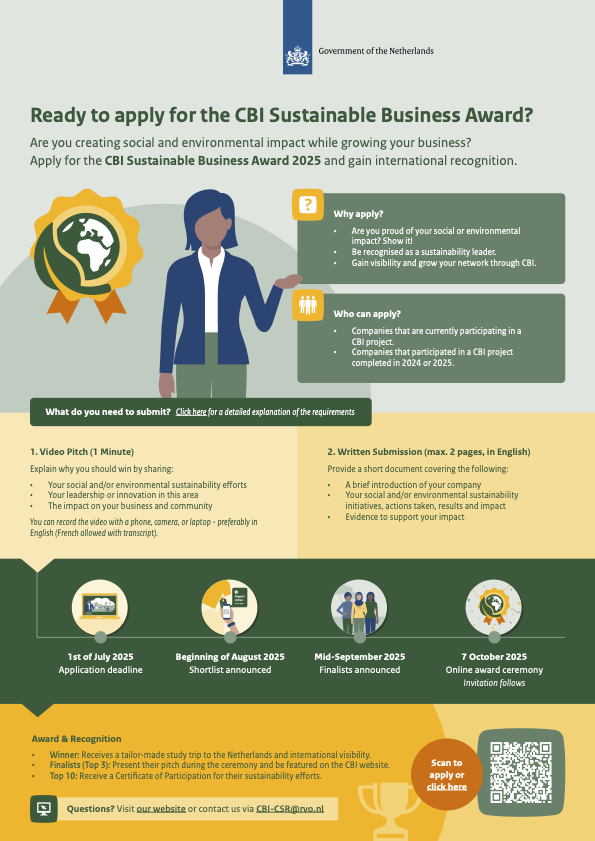 Infographic CBI Sustainable Business Award