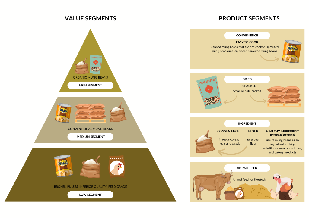 Figure 2: Market segments for mung beans in Europe