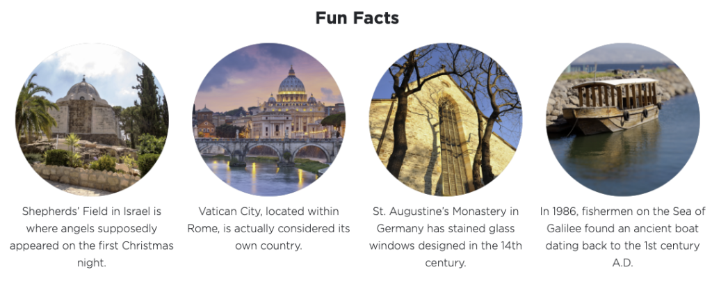 Best practice digital marketing examples by a faith-based tour operator