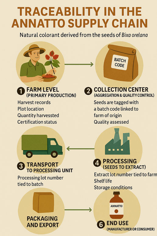 Figure 1 - Example of a typical traceability system and its different steps