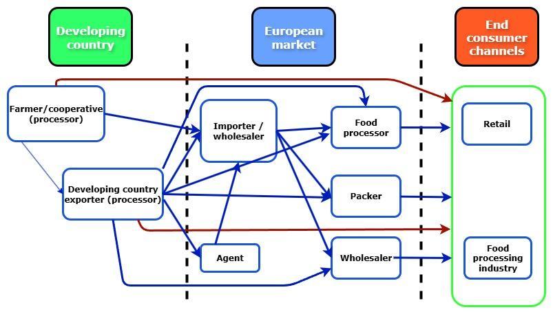 Figure 5 - European market channels for dried figs