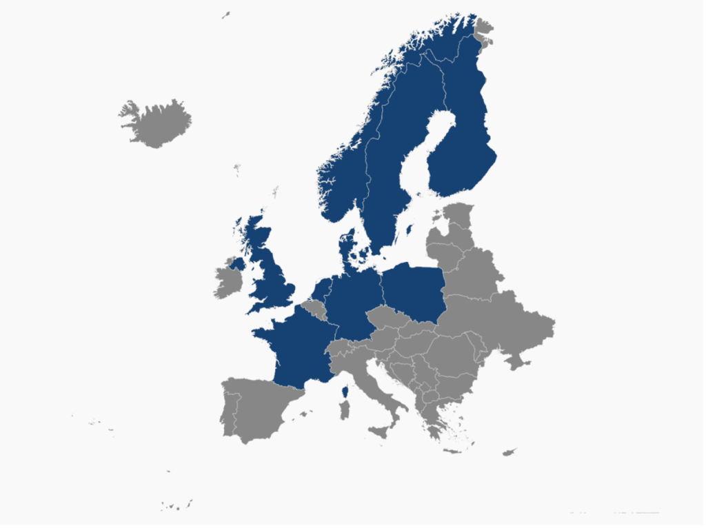 Figure 3 - Selected promising European markets for IoT outsourcing services