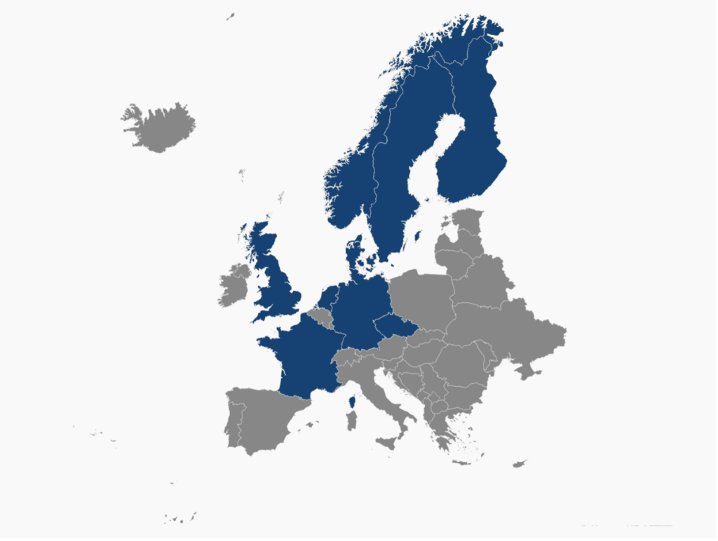 Figure 4 - Selected promising European markets for software testing services