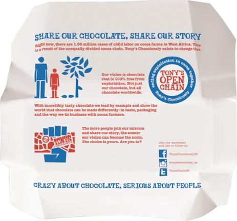 Figure 8 - Storytelling package of Tony’s chocolonely 70% dark chocolate