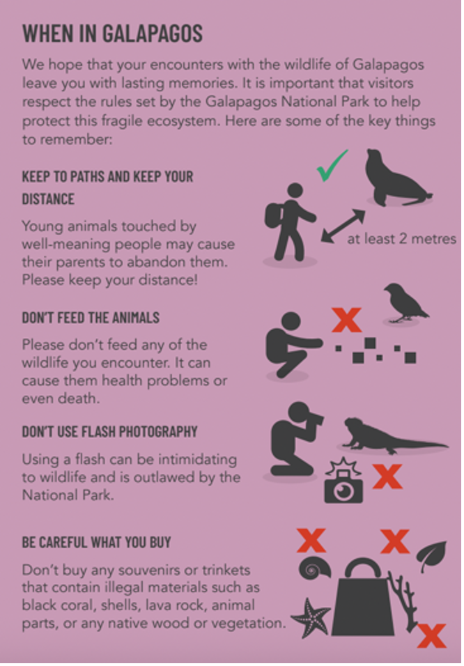 What you should (or should not) do in Galapagos