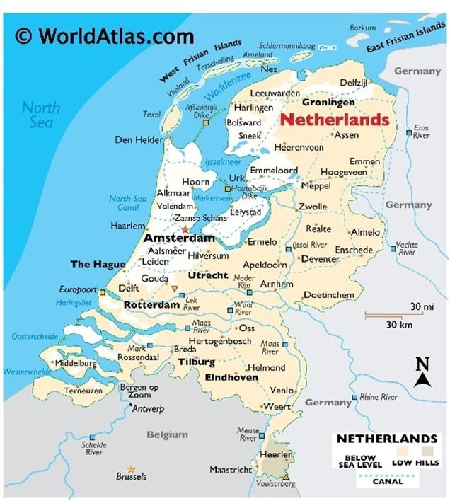 Map of the Netherlands