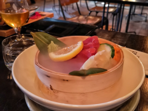Raw tuna served in a restaurant in the Netherlands