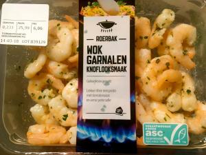 Wok-ready chilled and garlic marinated shrimp