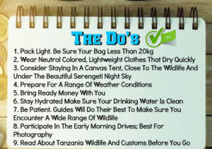 Do’s and Don’ts on a Safari in Tanzania