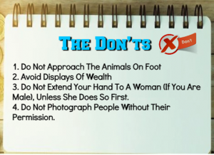 Don’ts on a Safari in Tanzania