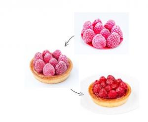 Raspberry discs for tartlets