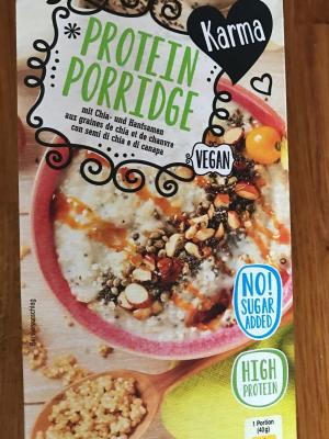Protein porridge with chia and hemp seeds from Karma by Coop