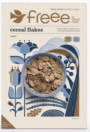 Cereal flakes blend of rice, buckwheat, maize, and free from gluten & milk
