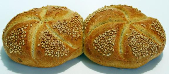Bread rolls with sesame