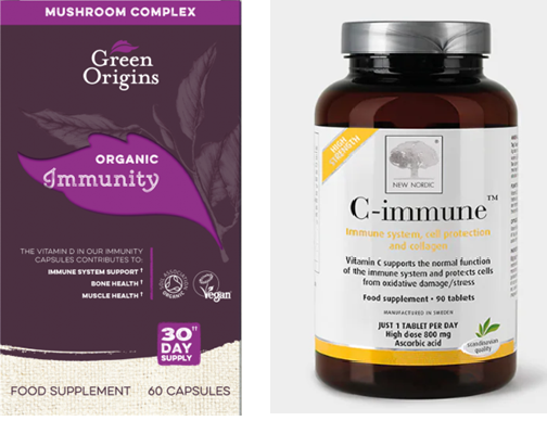 Example of immunity health claims on final products