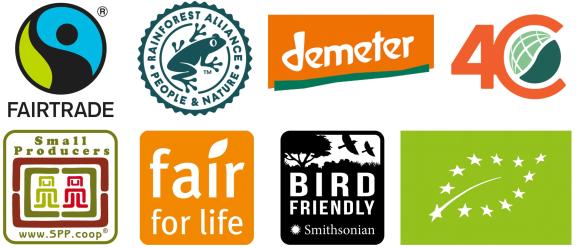 Several certification schemes for coffee