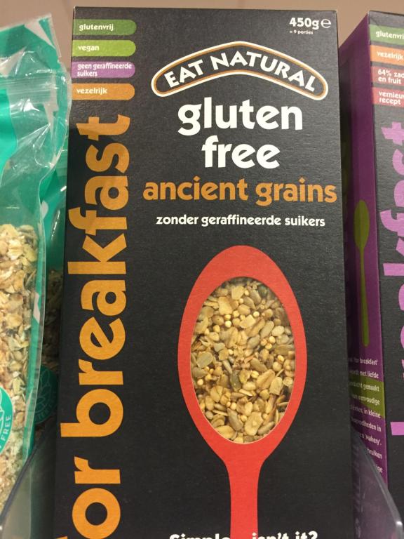 Eat Natural breakfast cereal with gluten-free ancient grains and seeds