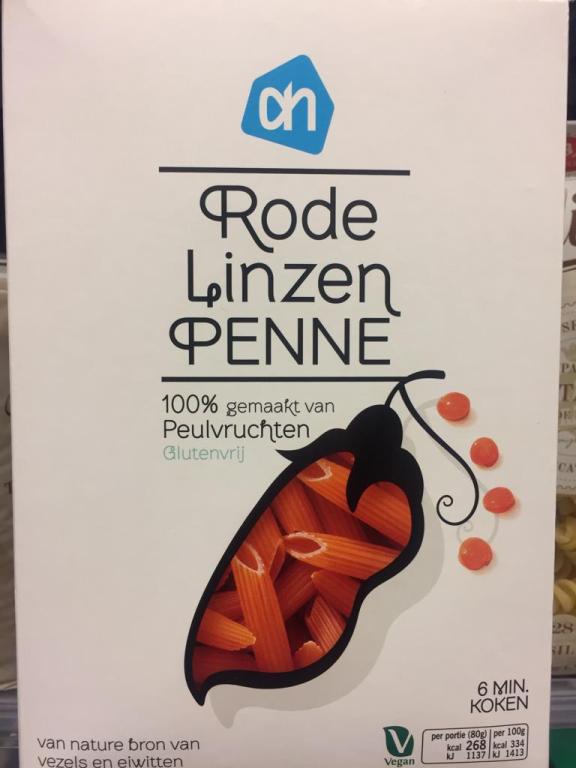 Vegan red lentil pasta by Albert Heijn