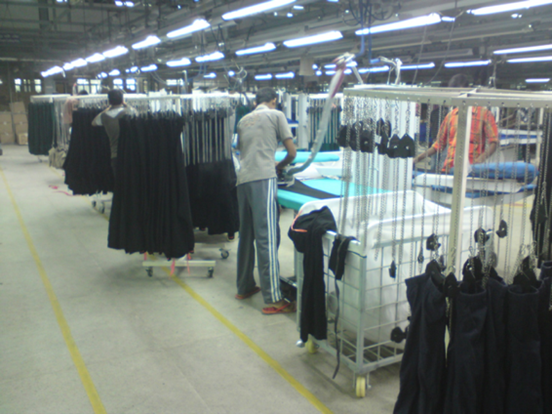 Figure 11: Ironing workplaces for pants