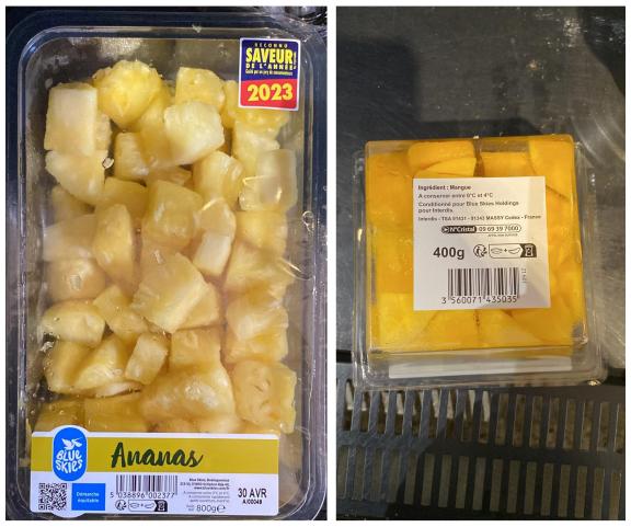 Figures 6: Examples of freshly cut fruit