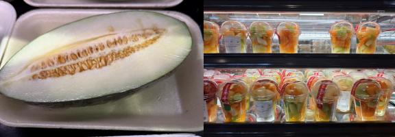 Figure 2: Half Piel de Sapo melon in Spain and mixed cut melon in Germany