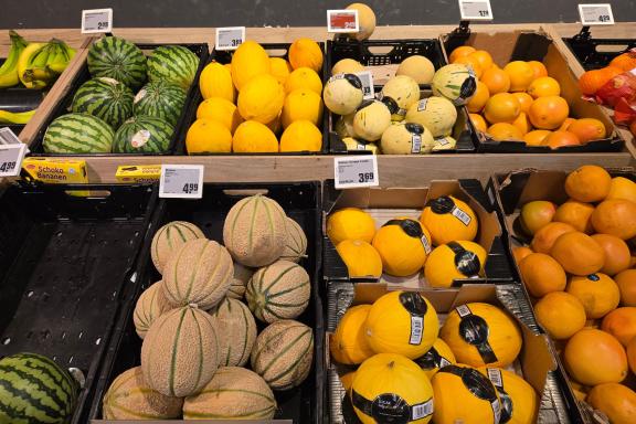 Figure 9: Supermarket shelf with small melons