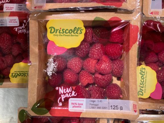Figure 8: Driscoll’s raspberries in sustainable packaging available at Swedish retailer City Gross