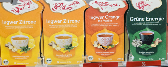Figure 5: Organic teas with ginger