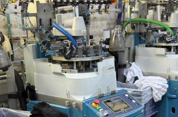 Figure 2: Sock production is a highly automated process, requiring specialised machinery and worker skills