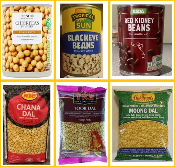 Figure 7: Examples of canned and split pulses on the UK market