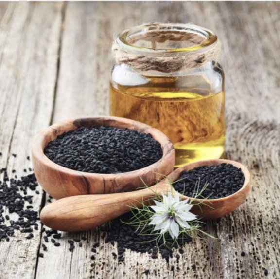 Figure 1 - Black cumin plant, seed and oil