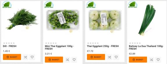 Figure 14 - Exotic fresh vegetables in a French ethnic supermarket