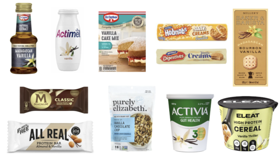 Figure 2 - Examples of products in Europe containing natural vanilla extract