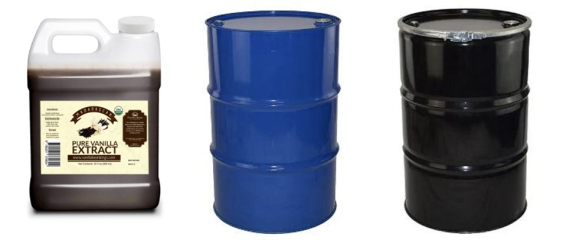 Figure 3 - Examples of common packaging for vanilla extract