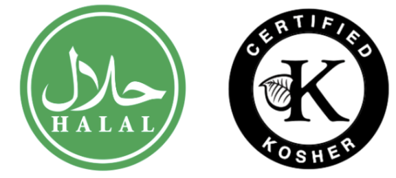 Figure 6 - Halal and Kosher certification logos