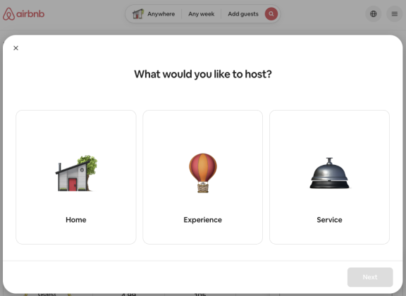 Sign up to host your product on Airbnb Experiences