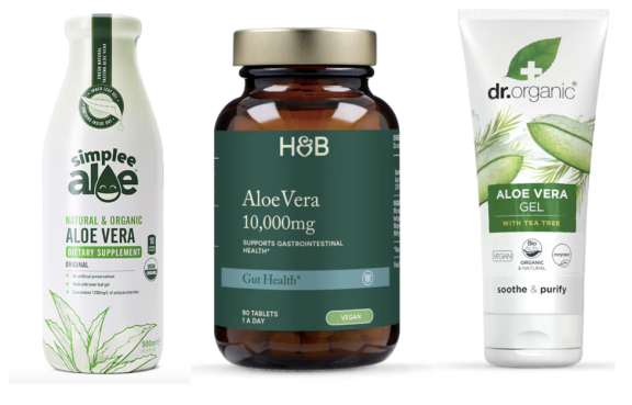 Figure 2: Examples of health products containing aloe vera
