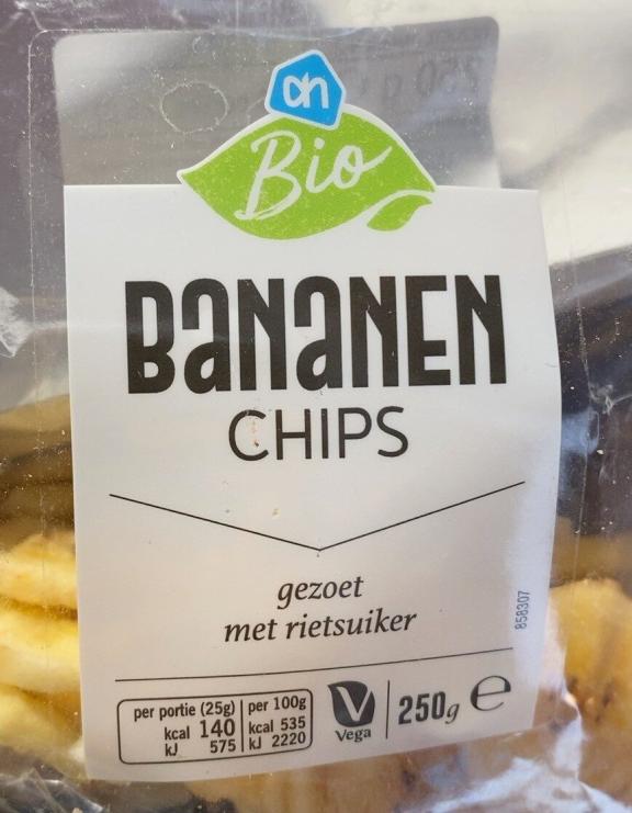 Figure 5 - Private label of organic banana chips in the Netherlands (by Albert Heijn)