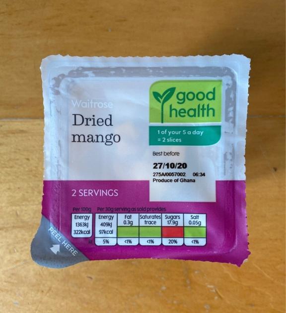 Figure 8 - Dried mango slices from Waitrose