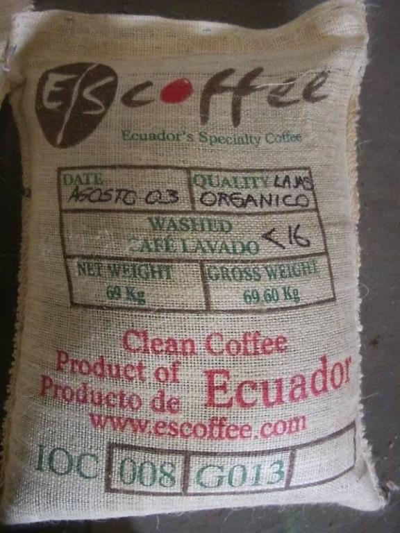 Figure 1 - Example of green coffee labelling