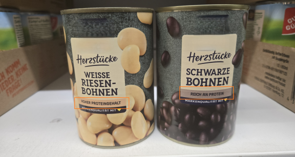 Figure 5 - Black beans labelled as ‘Rich in Proteins’