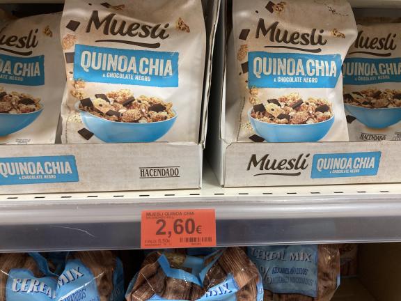 Figure 7 - Example of a muesli with chia seeds sold in Spain